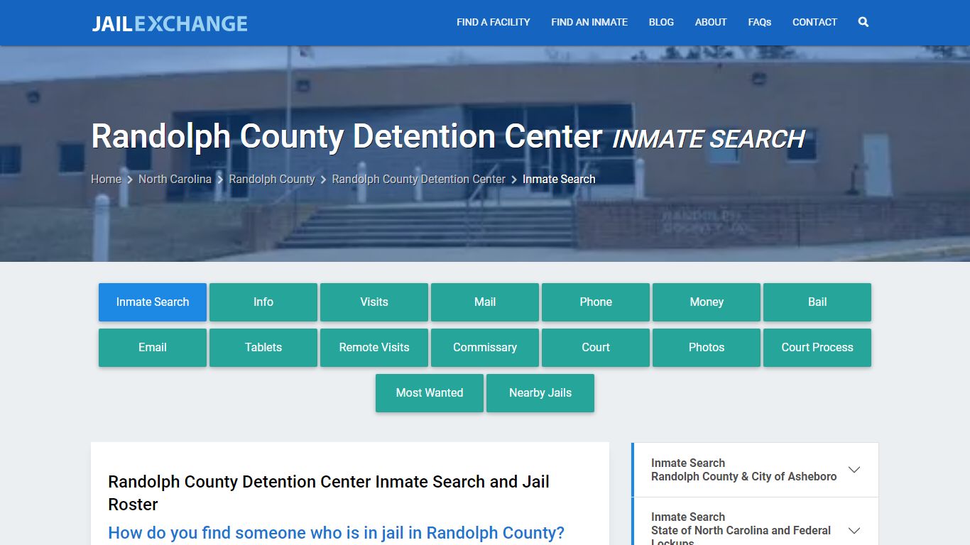 Randolph County Detention Center Inmate Search - Jail Exchange